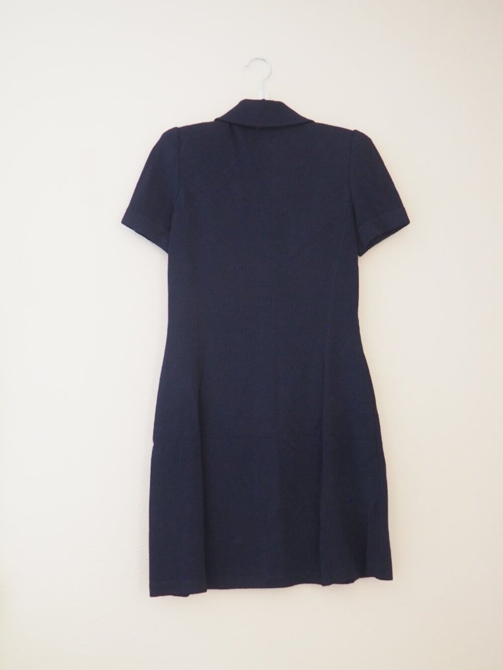Vintage St. John Collection by Marie Gray Navy Blue Short Sleeve Dress - Picture 6 of 7